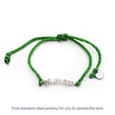 Silver Charms Necklace, White Rhodium, Premium Cubic Zirconia  + Give Hope Gift
